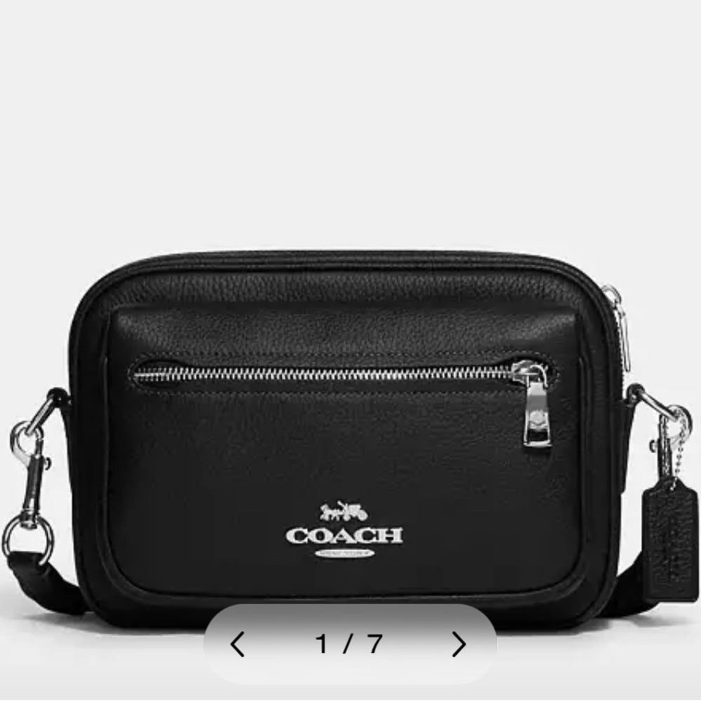 Coach Black Leather Belt Bag